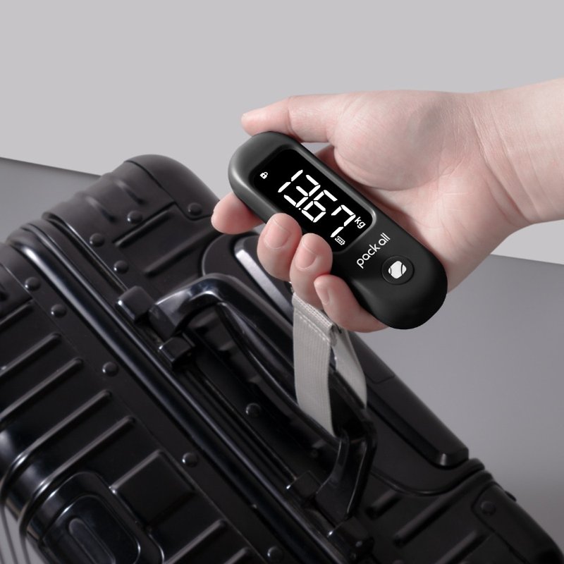 便携式电子行李磅 三色可选|行李秤|50KG大量程|三种单位|旅行 - 行李箱/行李箱保护套 - 塑料 黑色