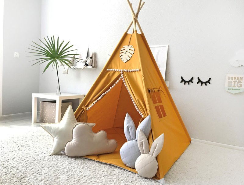 Teepee, kids teepee, tee pee tent, tee pee, tipi, play tent, childrens teepee - 儿童家具 - 棉．麻 