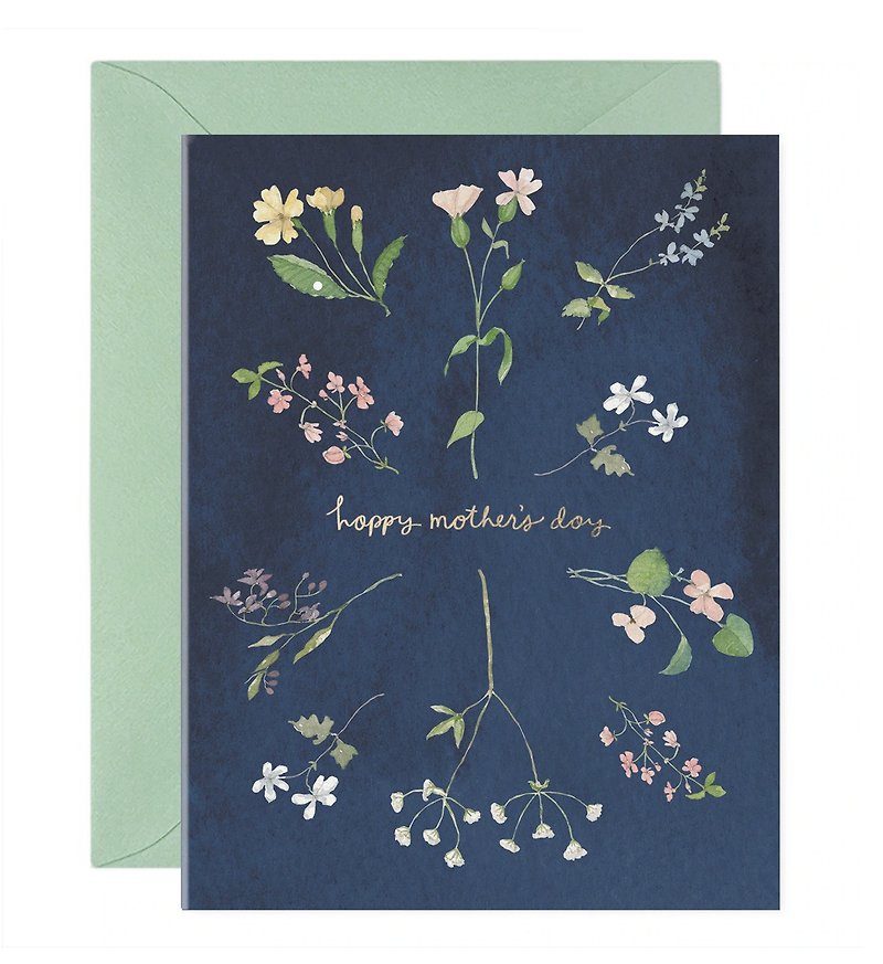 花卉集母亲节卡片 - 卡片/明信片 - 纸 