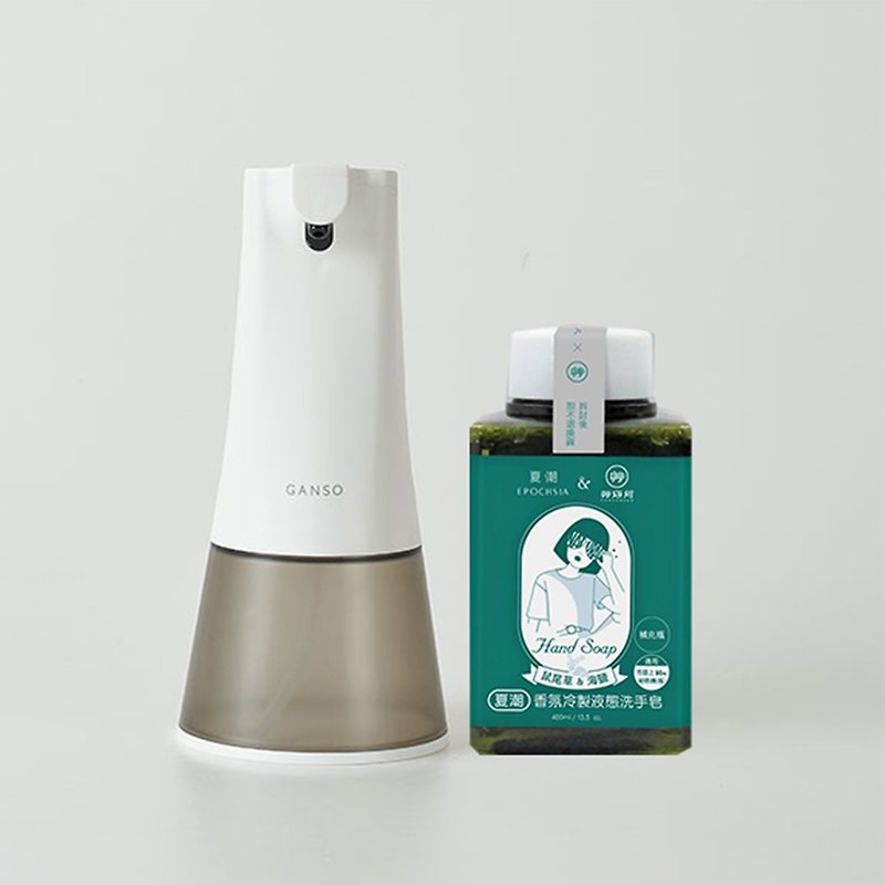 【韩国 GANSO】泡沫给皂机+ 夏潮冷制洗手皂液组 - 洗手用品 - 塑料 绿色