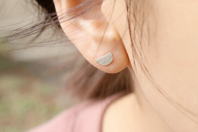 纯银 耳环 0960 圆圈 - 耳环/耳夹 - 其他金属 银色