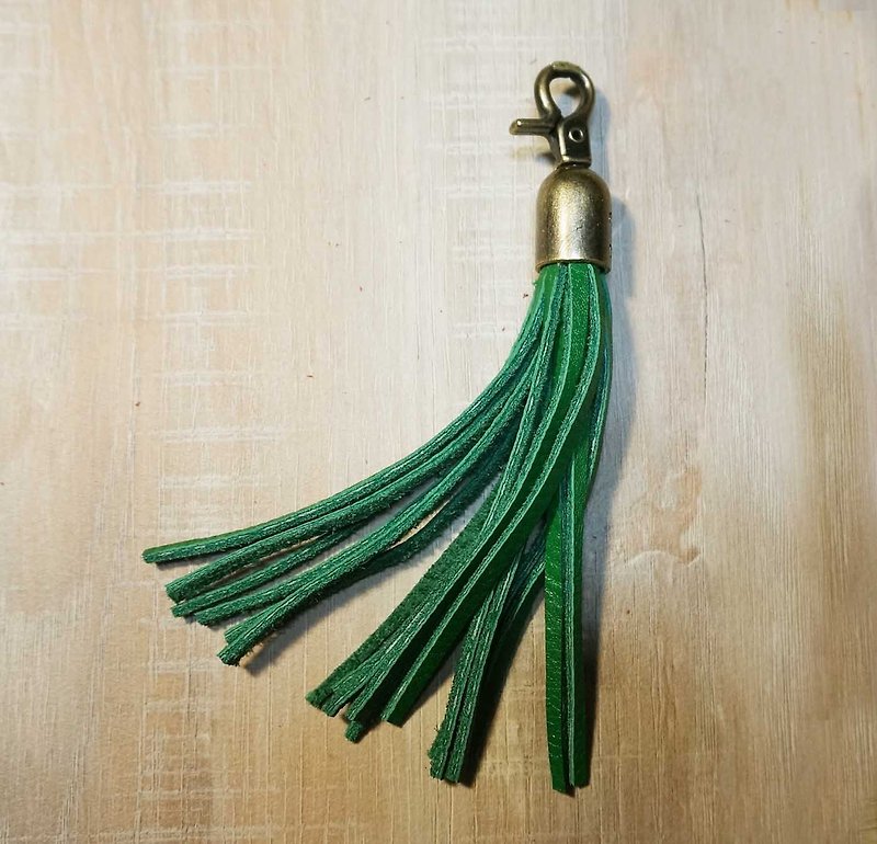 Sienna真皮流苏吊饰钥匙圈 - 钥匙链/钥匙包 - 真皮 绿色