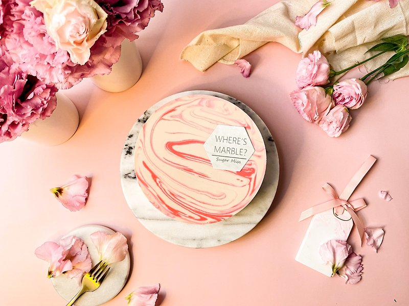 2021苹果日报母亲节蛋糕第二名 玫瑰大理石奶酪蛋糕4寸 - 蛋糕/甜点 - 其他材质 