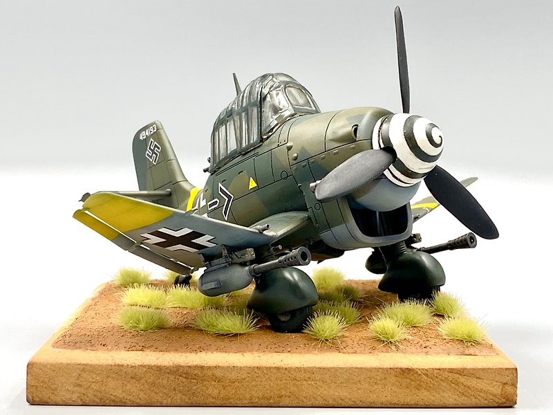 Q版二战德国Ju 87斯图卡俯冲轰炸机树脂模型拼装套件 - 其他 - 树脂 灰色