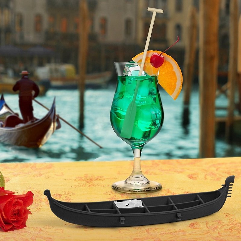 美国【Fred & Friends】Venice Goldola Ice Tray 威尼斯划船造型 - 厨房用具 - 树脂 黑色