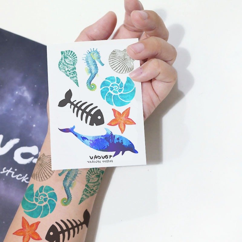 TU纹身贴纸-海洋小合集／刺青／防水纹身／原创／纹身贴／ - 纹身贴 - 纸 多色
