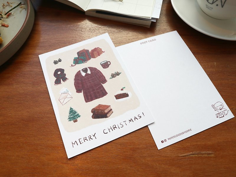 红色圣诞 冬日必须品 明信片 - 卡片/明信片 - 纸 红色