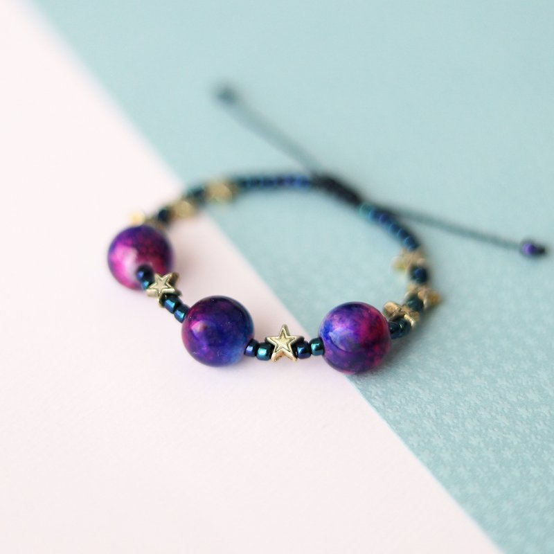 Galaxy star string bracelet - 手链/手环 - 其他材质 蓝色