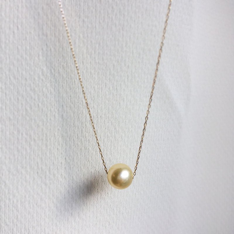 K10YG Akoya Pearl Necklace - 项链 - 珍珠 白色