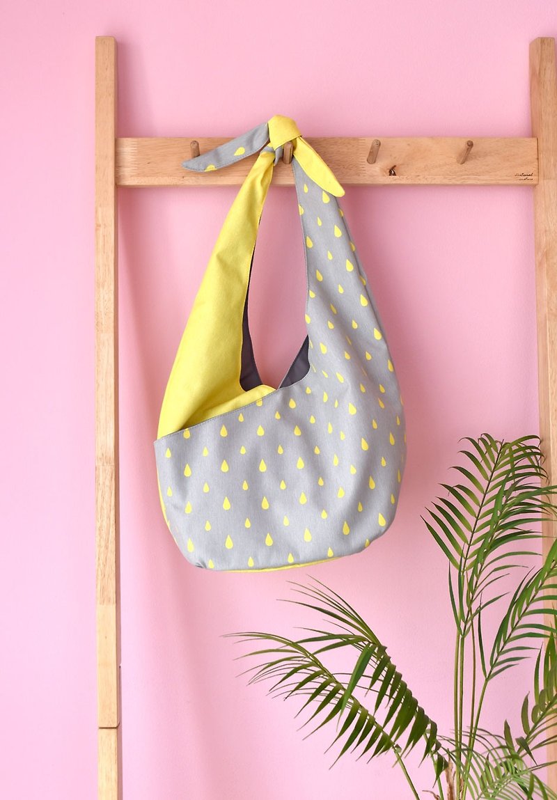 yellow shoulder bag,tote bag,shopping bag - 侧背包/斜挎包 - 聚酯纤维 黄色