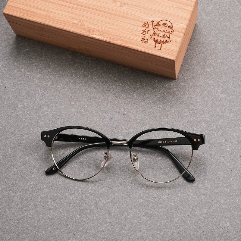 韩国复古眉框 原框  百搭框 不退流行款 眼镜 镜框  - 眼镜/眼镜框 - 其他材质 黑色