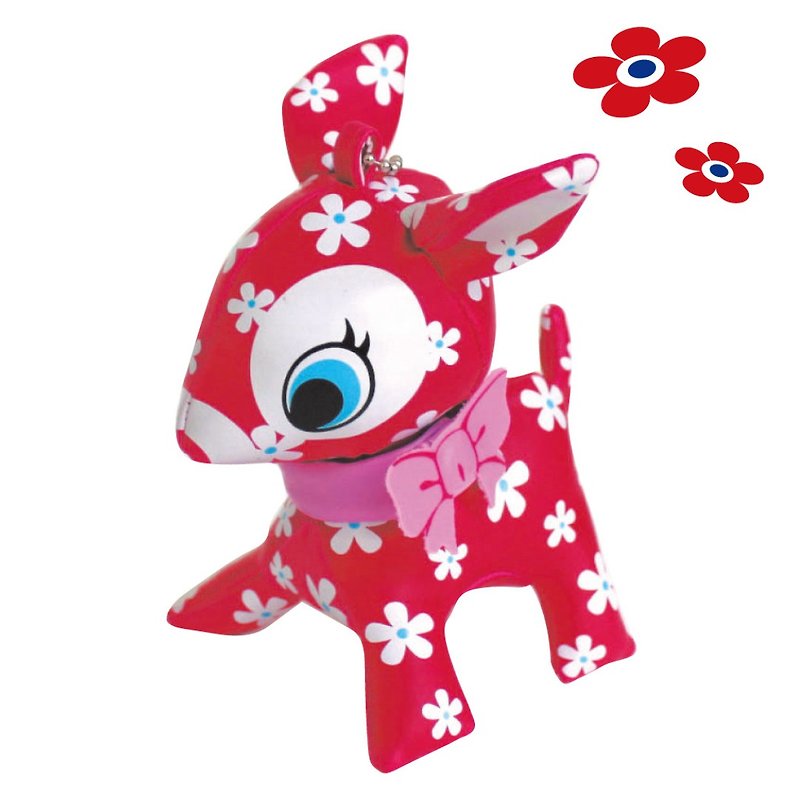 Puchi Babie Key Chain Pop Flower RPK Deer Cute Doll Gift Present Japan - 玩偶/公仔 - 其他材质 粉红色