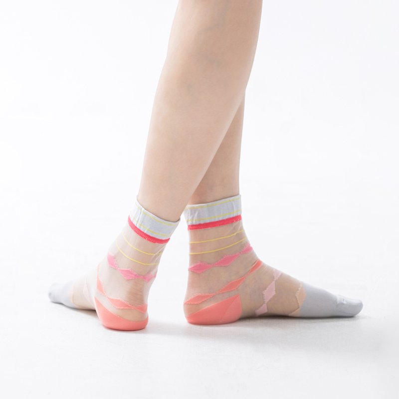 金线鱼 3/4袜 - 袜子 - 其他材质 粉红色