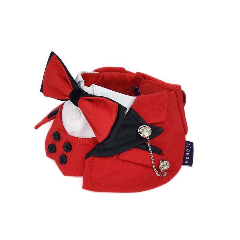 【Momoji】宠物洋服围兜 - Kingsway (04-猩红色) - 衣/帽 - 聚酯纤维 红色