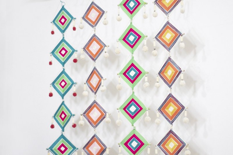 编织曼达拉 mandala 上帝之眼 曼达拉编织-南美洲的一道彩虹(小) - 墙贴/壁贴 - 棉．麻 多色