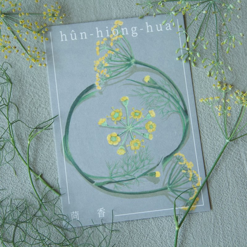 给植物的一封情书-茴香 - 卡片/明信片 - 纸 绿色