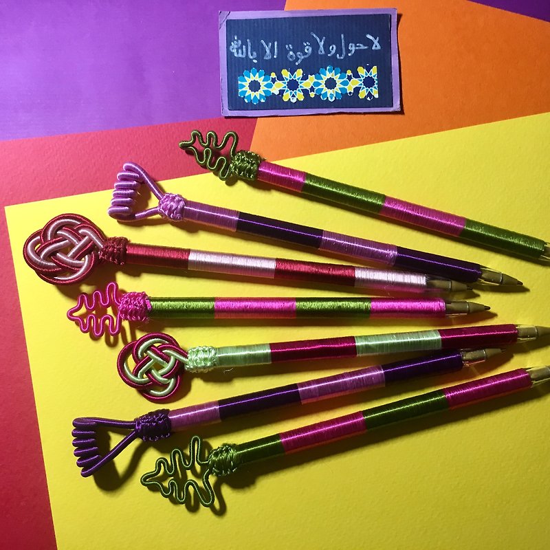 摩洛哥 手工 仙人掌纤维 法国BIC原子笔 - 圆珠笔/中性笔 - 植物．花 多色
