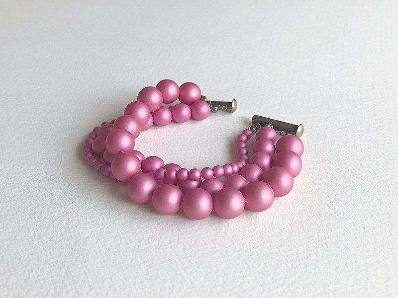 GIRL Bracelet - 手链/手环 - 玻璃 粉红色
