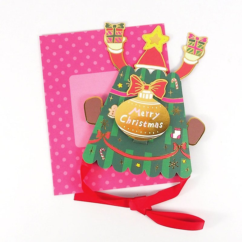 耶诞老人送礼物 立体帽 耶诞卡片【Hallmark-卡片 圣诞节系列】 - 卡片/明信片 - 纸 多色