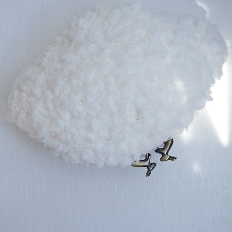 Ba-ba handmade Crochet pouch No.C1706 - 化妆包/杂物包 - 其他材质 白色