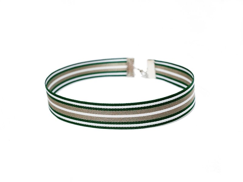 和平绿线 缎带颈链 - 项链 - 其他材质 绿色