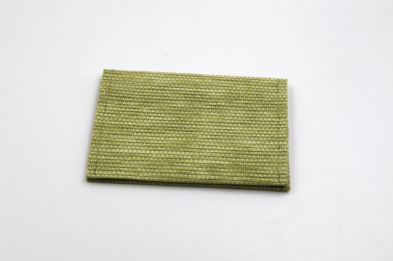 【纸布家】纸线编织 名片夹/卡片夹 草绿 - 名片夹/名片盒 - 纸 绿色