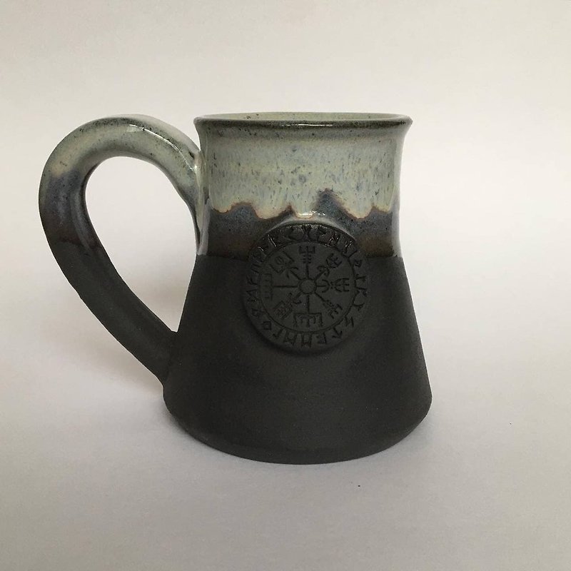 Vegvisir black, lemon and lavender stoneware mug - 咖啡杯/马克杯 - 陶 黑色
