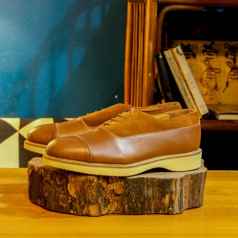 【展示打样品】纯手工订制 牛津鞋-OX03 棕 皮鞋 男 绅士鞋