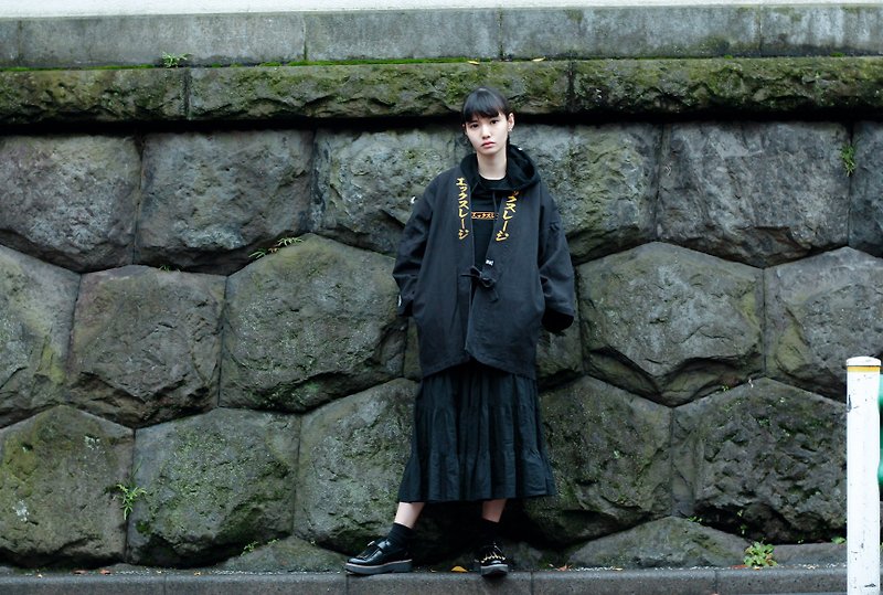 仲间刺繍半缠 和服 日式 日系 - 男装外套 - 棉．麻 黑色