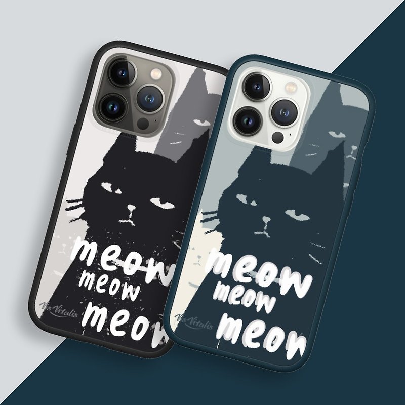 猫咪 meow 2∣犀牛盾军规防摔∣A、B∣ - 手机壳/手机套 - 塑料 灰色