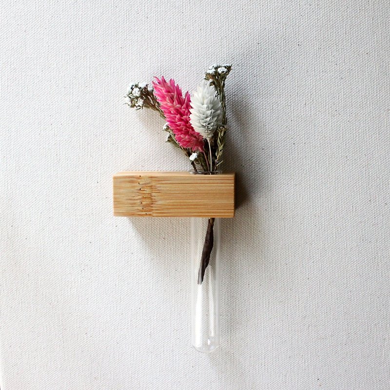 迷你花园方块磁铁 花器 笔插 可加购定制化刻字 台湾限量手作 - 冰箱贴/磁贴 - 木头 咖啡色