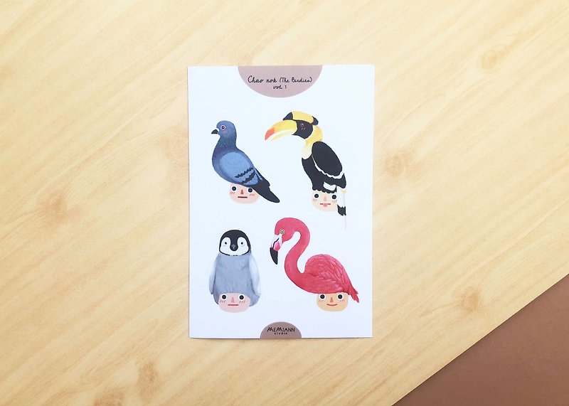 The Birdies Vol.1 | A6 waterproof sticker - 贴纸 - 纸 多色
