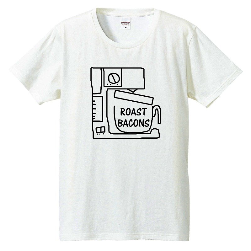 Tシャツ / Roast Bacons コーヒーメーカー - 男装上衣/T 恤 - 棉．麻 白色