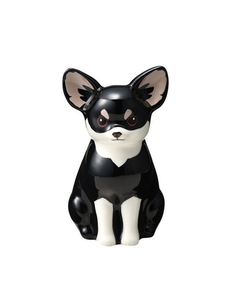 日本Magnets可爱动物系列造型陶瓷笔筒花瓶摆饰(黑色吉娃娃) - 花瓶/陶器 - 瓷 黑色