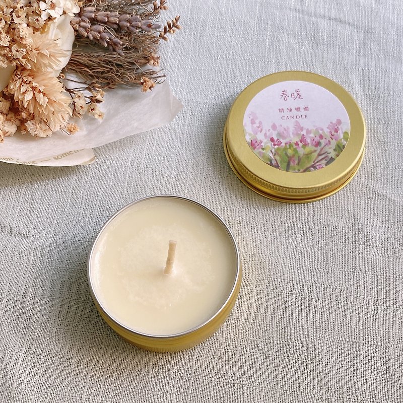 春暖复方精油大豆蜡蜡烛 - 幸福香氛 舒缓不适 - 蜡烛/烛台 - 植物．花 白色