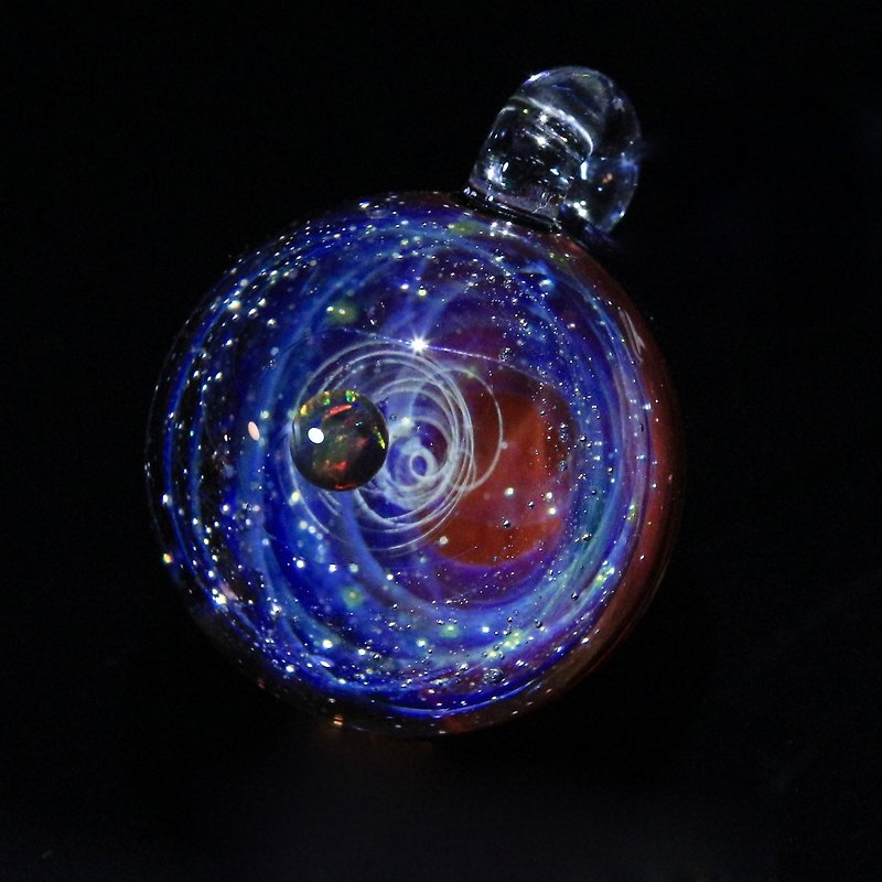 宇宙玻璃球 - 项链 - 玻璃 多色