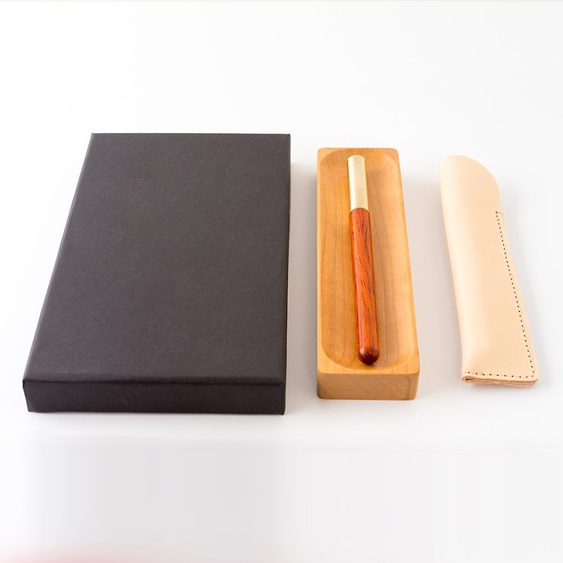 钢笔|黄铜+红酸枝木|纯手工作品|馈赠礼品|礼物|独立品牌|第七天堂 - 钢笔 - 木头 