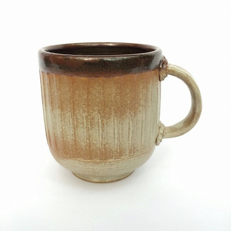 陶艺 手作 雕刻 削边 咖啡杯 马克杯 茶杯 - 咖啡杯/马克杯 - 陶 红色