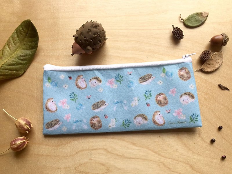 Zoes forest 小刺猬毛毡布笔袋 圣诞节交换礼物 - 铅笔盒/笔袋 - 其他材质 