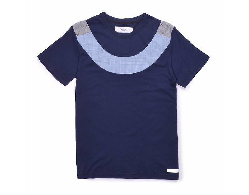 oqliq - Urban Knight - 雪柄T-shirt (深蓝) - 男装上衣/T 恤 - 棉．麻 蓝色