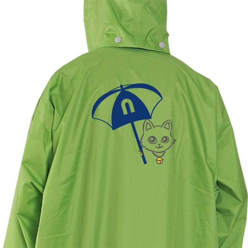 猫奴必备雨衣 反光成人雨衣 加长雨衣 机车族 夜间安全 铃铛猫咪 - 雨伞/雨衣 - 防水材质 多色