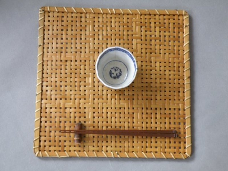編み折敷 ランチョンマット - 杯垫 - 竹 咖啡色
