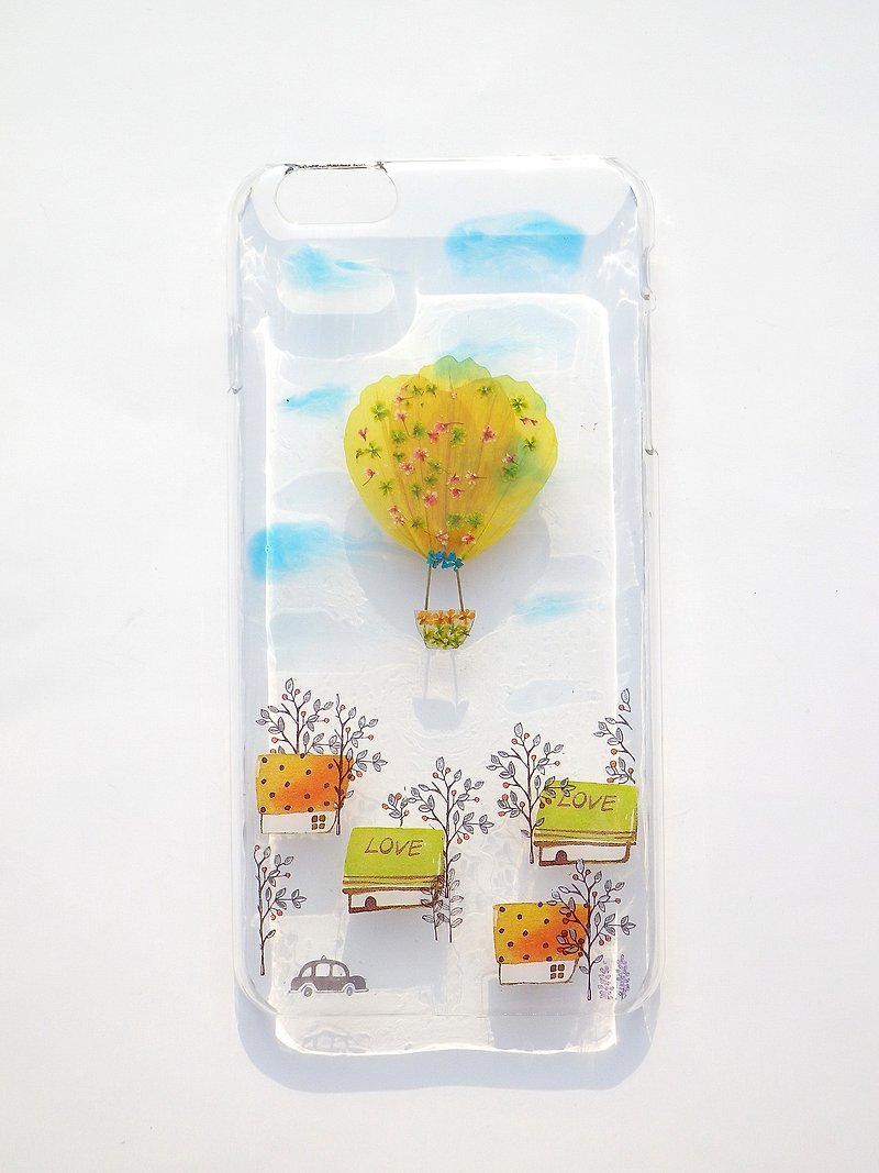 Anny's workshop手作押花手机保护壳，适用型号iPhone 6 plus，热气球 - 手机壳/手机套 - 塑料 