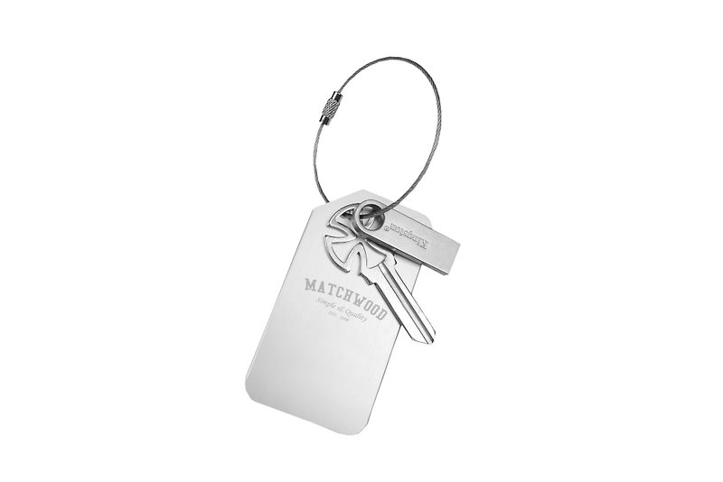 多功能钥金属行李吊牌 Matchwood 钥匙圈 消光银 - 钥匙链/钥匙包 - 其他材质 银色