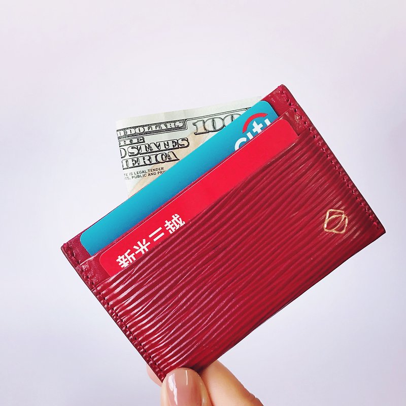 【La Fede】植鞣-AQUA系列-卡夹 (三色) - 证件套/卡套 - 真皮 蓝色