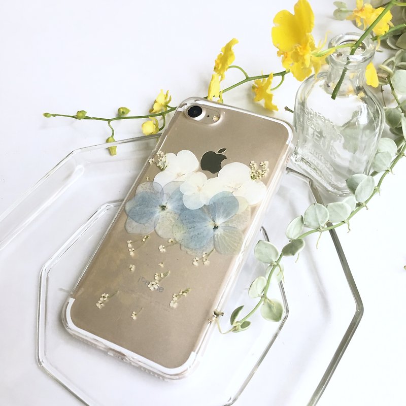 云淡花清:: 干燥花透明手机套 - 手机壳/手机套 - 植物．花 白色