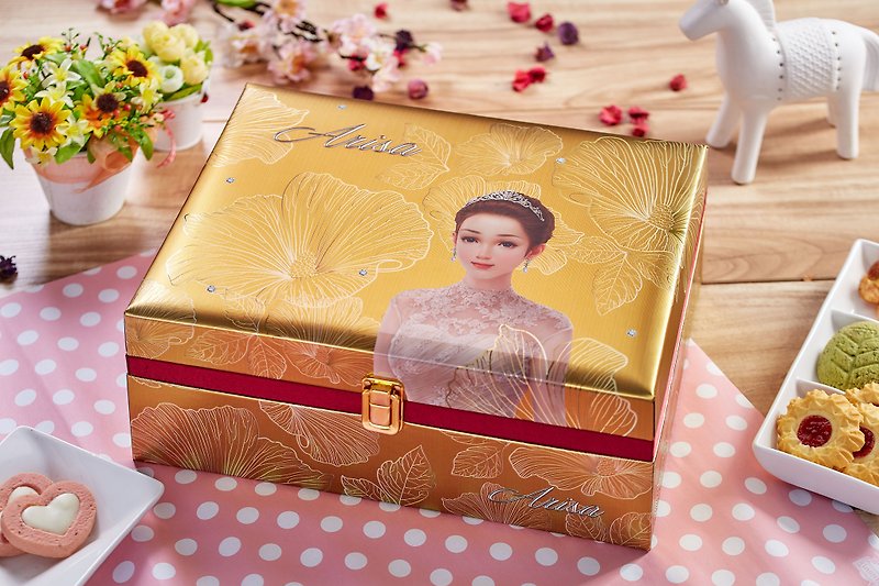ARISA #1号双层礼盒 - 蛋糕/甜点 - 纸 金色