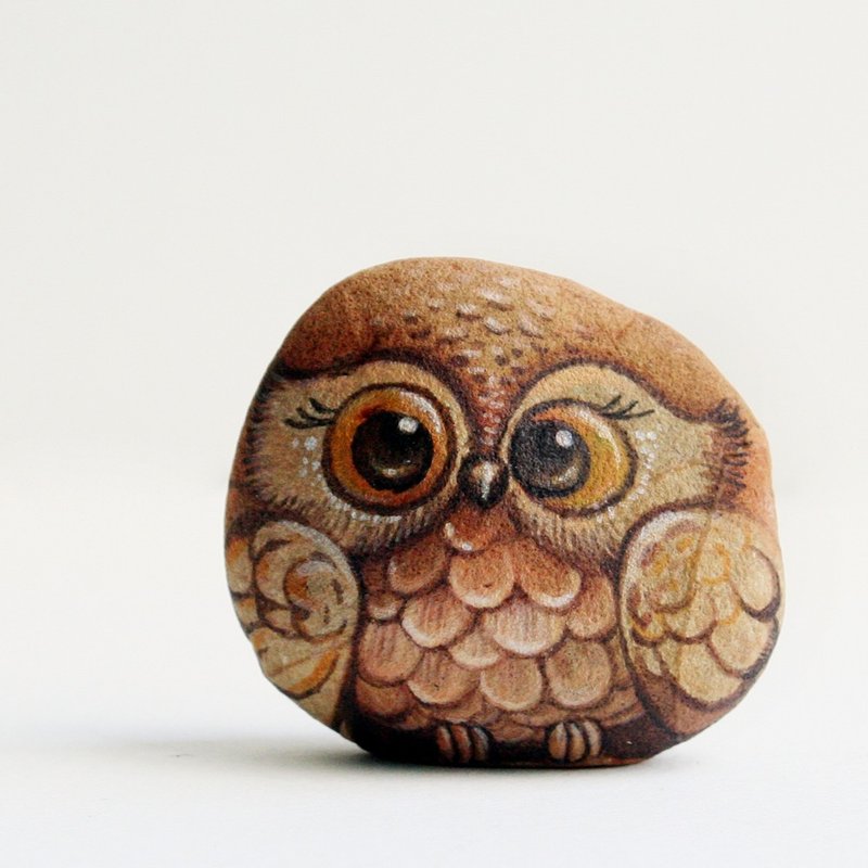 Owls Stone Painted - 其他 - 防水材质 咖啡色