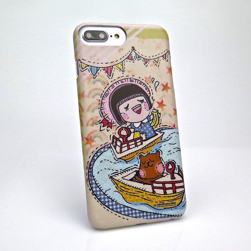 iPhone 8/7Plus Chocolate Rain 旅行女孩 超薄贴身手机壳 手机套 - 手机壳/手机套 - 塑料 黄色