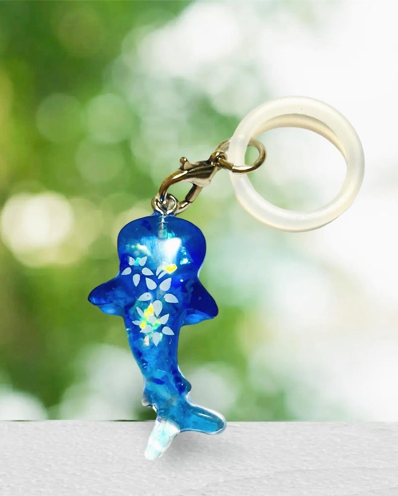 ジンベイさん　めじるしチャーム - 钥匙链/钥匙包 - 塑料 蓝色